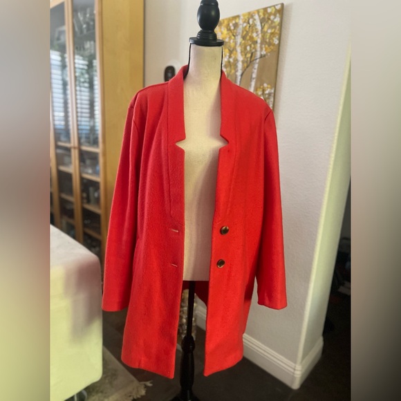 Old Navy - bright coral soft coat - Picture 3 of 9